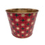 6.5 in Holiday Star Pot - Red/Green/Gold