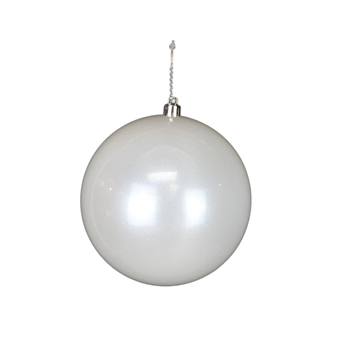 250 Mm Plastic Ball Ornament - White