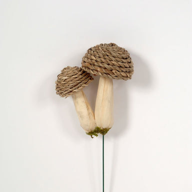 10.5" Mushroom Pick x2 - Beige/Green