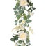 5' Polyester Mixed Flower Garland - Green/White