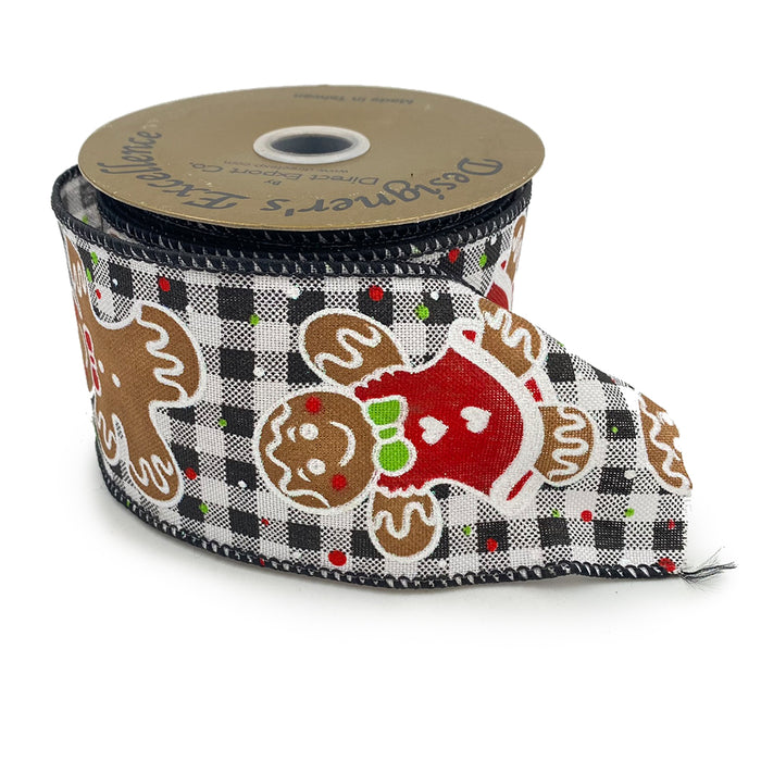 Gingerbread Ribbon - Black/White/Multi