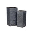 Outdoor FiberClay Tall Sq Planter W-Brick Finish