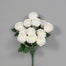 18 1/2" Polyester Rose Bush - White