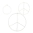 Peace Sign Brass Wreath