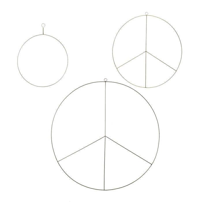 Peace Sign Brass Wreath