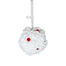 4.75 in Pom Pom Ball Ornament - White/Red