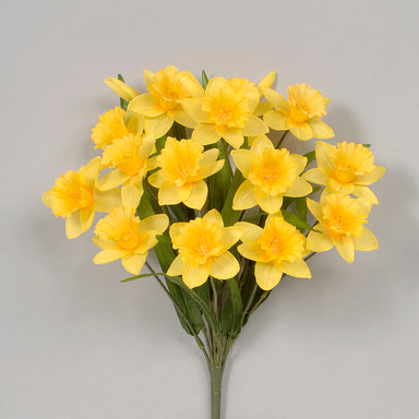 18" Polyester Daffodil Bush X 14 - Gold/Yellow