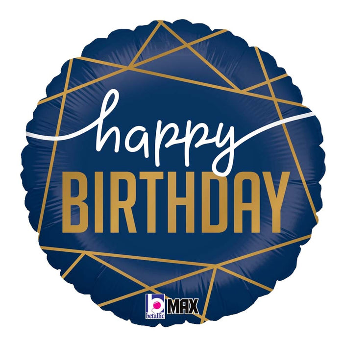 18" Navy Birthday Balloon