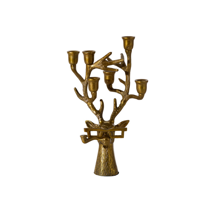 14.5 in Frankie Candelabra - Antique Gold