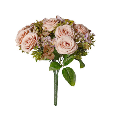 14 in Rose Bouquet with Berries - Dusty Pink
