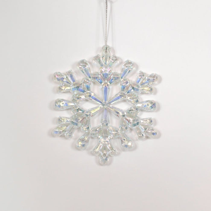 4.75" Acrylic Iridescent Snowflake Ornament