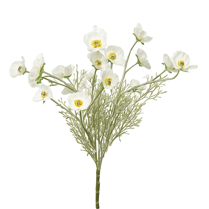 24 1/2 in Polyester Poppy Bush