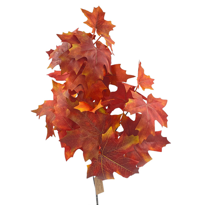 32" Maple Leaf Spray - Burgundy