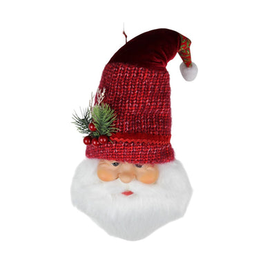 20 in Santa Face Ornament - Red/White