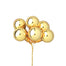 35 mm Glass Christmas Balls w/Matching Color Stem - Gold