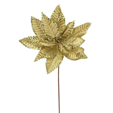 22 in Poinsettia Stem - Gold