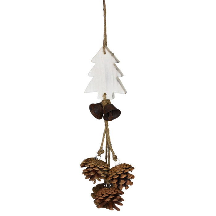 11.75" Tree Bell Cone Ornament - Natural