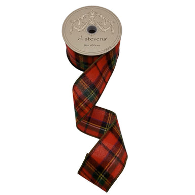 2.5 in Faux Wool Cheyenne Plaid Ribbon - Red/Green/Black