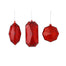 Plastic Jewel Ornament w/Hanger - Red