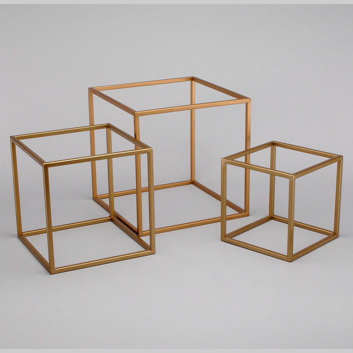 Gold Metal Cube Frame - Small