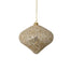 4" Beaded Metallic Plastic Onion Ornament - Champagne