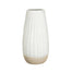 15" Strip Vase Tall - White/Brown