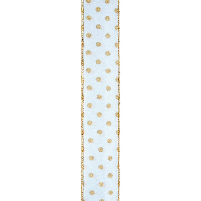 #9 Wired Corbett Ribbon - Light Blue/Gold