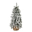 Vinyl Flocked New Mini Pine Tree w/Burlap Base