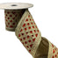 4 in Velvet Jewel Lattice Trim Ribbon - Red
