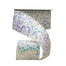 2.5 in Sequin Tinsel Ribbon - White