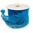 Wired Turquoise Glitter/Sparkle Sheer Ribbon