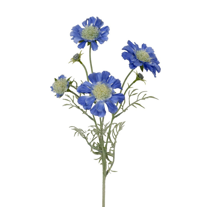 24 in Polyester Scabiosa Spray - Blue