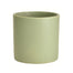 5 in Stoneware Cylinder - Matte Celery Green