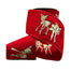 4 in Felt Baby Reindeer Embroidered Ribbon - Red