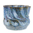 10 in Glossy Ripple Vase - Blue