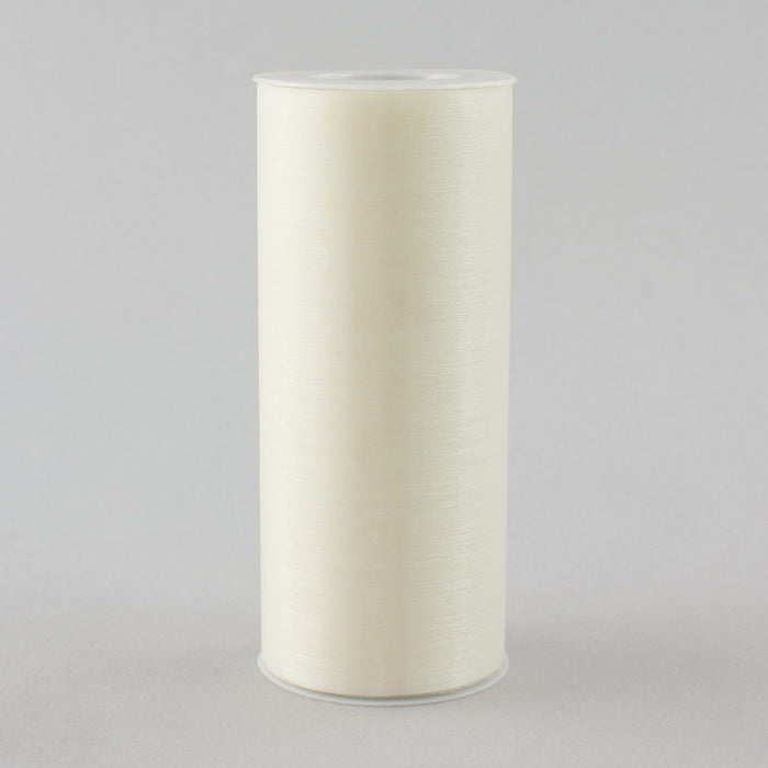 6" Organza Ivory 25 yds