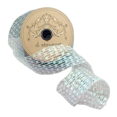 2.5 in Metallic Diamond Stretch Tinsel - Iridescent