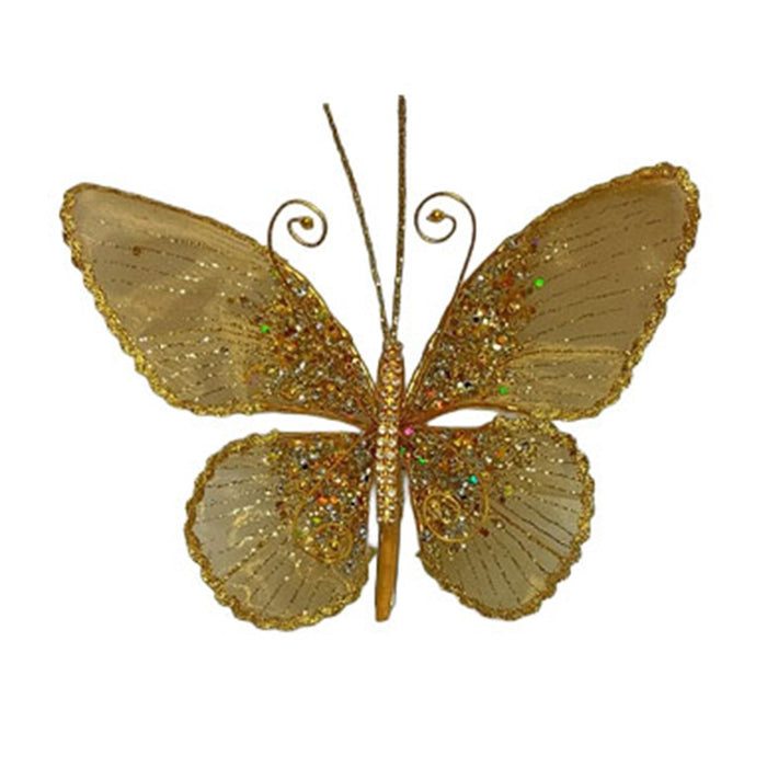 6 in Butterfly Clip - Gold/Silver