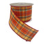 Plaid Ribbon - Orange/Multi