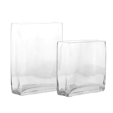 Rectangle Glass Vase Clear