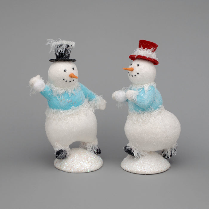 18" Glitter Snowball Fighting Snowman - Assortment of 2