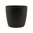 8.5 in Round Stoneware Pot - Matte Black