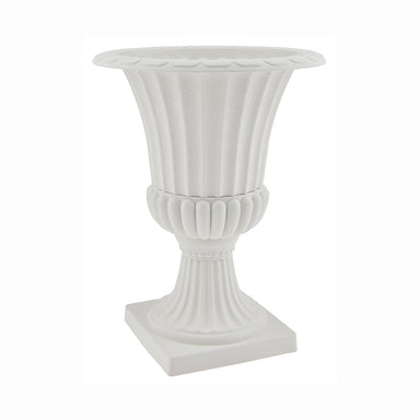 21.25" Round White Plastic Urn