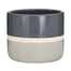 5" Round Ceramic Pot - Shades of Grey