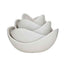 Stoneware Blossom Pots - White (Set of 5)