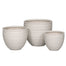 Round Horizontal Scored Fiber Pot Cream.