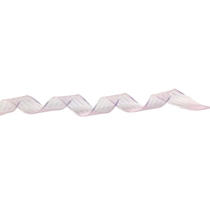 #3 Unwired Striped Chiffon Ribbon