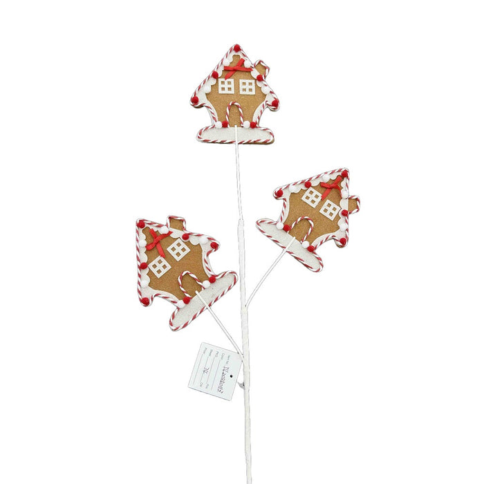 29 in Gingerbread House Spray - Brown/White