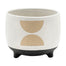 5" White Cache w/Beige Hour Glass
