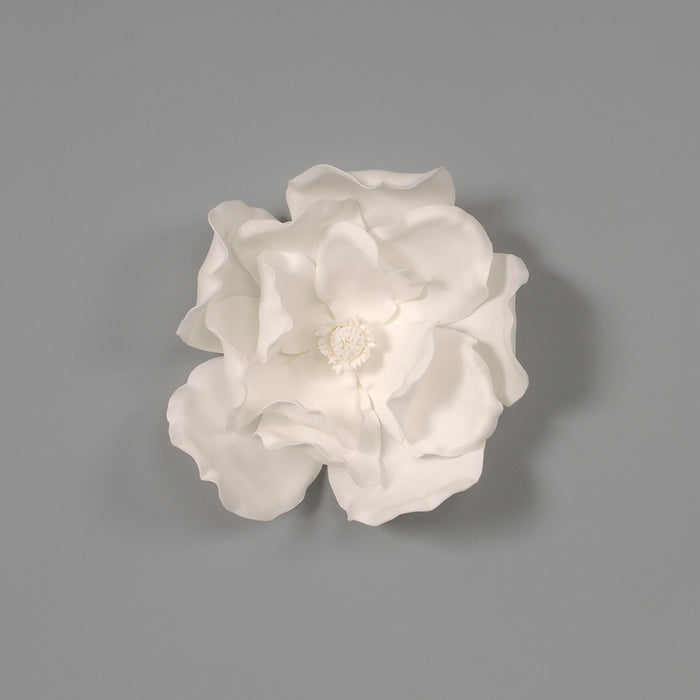 Eva Hanging Poppy Head White 14"x1"x2" in